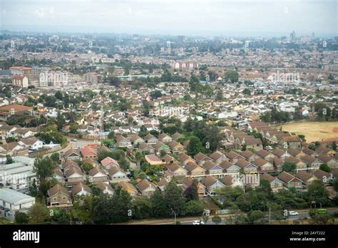 Aerial view of suburbs of Nairobi, Kenya Stock Photo - Alamy