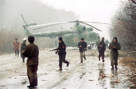 Russian Helicopter Shot Down by Chechen Fighters, 1994 - Konflictcam