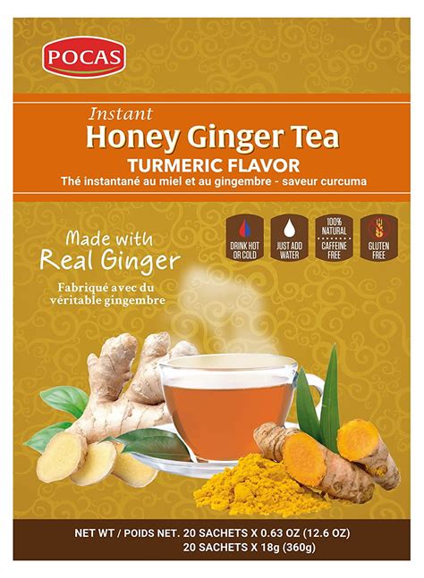 Pocas Honey Ginger Tea with Turmeric 20 Packs - Walmart.com