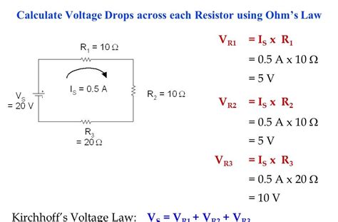 Calculate Voltage Drop Across Each Resistor In Series