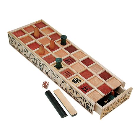 WE Games Senet Ancient Egyption Wooden Board Games, Strategy Board Game for Kids and Adults ...