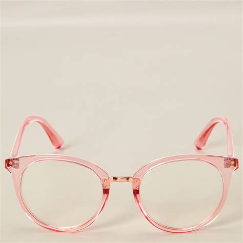 Clear Pink Round Fake Glasses | Claire's