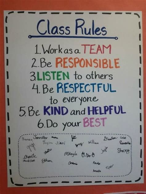 Classroom Rules For Grade 4