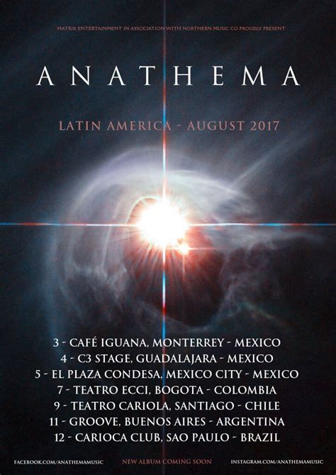 Tour Dates - Anathema - the Band. Order The Optimist now! Vincent ...