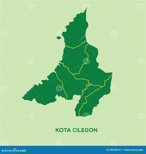 Map of Kota Cilegon. Vector Illustration Decorative Design Stock Vector - Illustration of ...