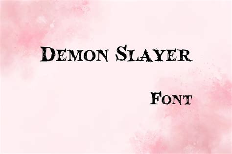 Demon Slayer Font Free Download