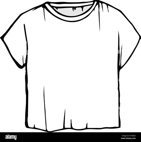 white sketch T-shirts isolated. t-shirt vector illustration. children's ...