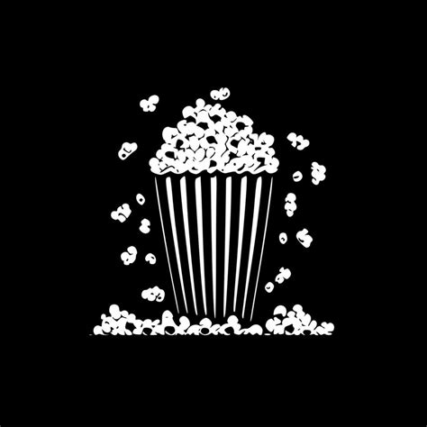 Popcorn - Black and White Isolated Icon - Vector illustration 23855121 ...