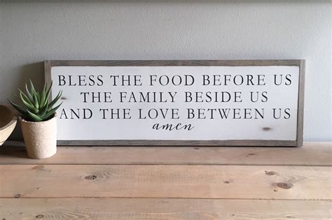 BLESSING PRAYER 8x24 bless the food before us | Etsy