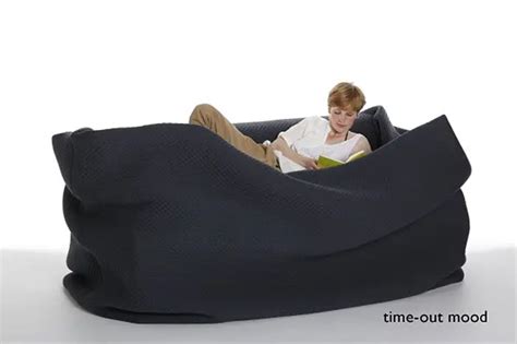 You Can Get A Bean Bag Bed With A Built-In Pillow And Blanket