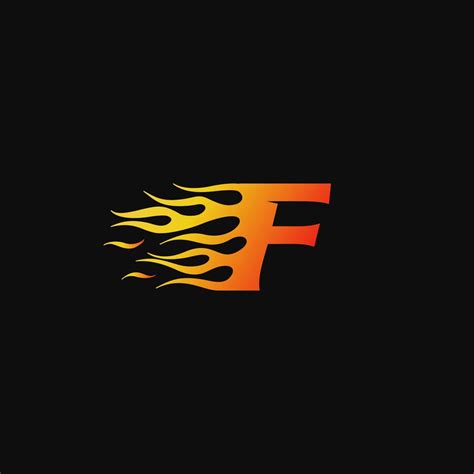 letter F Burning flame logo design template 587840 Vector Art at Vecteezy