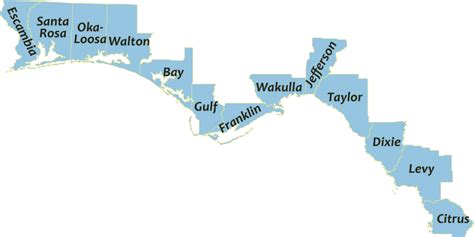 Map Of Florida Panhandle Counties