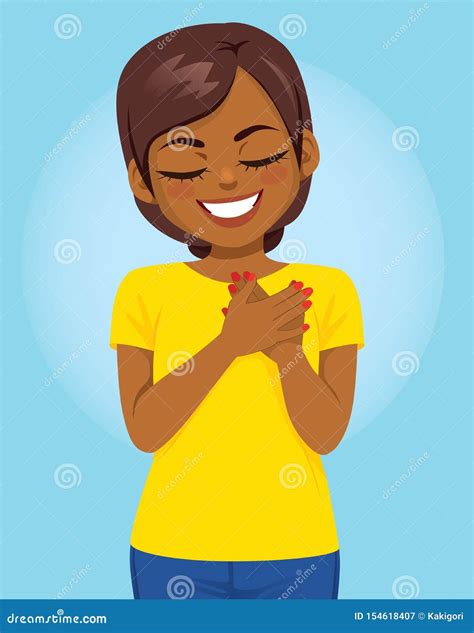 African American Woman Love Expression Stock Vector - Illustration of concept, feeling: 154618407