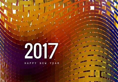 Greeting Card Of Happy New Year 2017 106732 Vector Art at Vecteezy