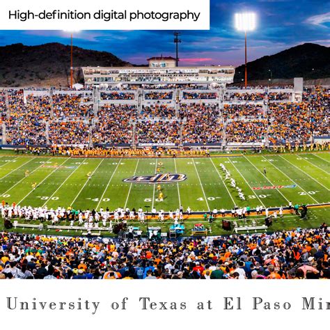 UTEP Miners Football Panoramic Picture - Sun Bowl Fan Cave Decor