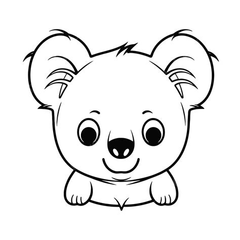 Koala Baby Coloring Pages Outline Sketch Drawing Vector, Baby Drawing, Wing Drawing, Ring ...