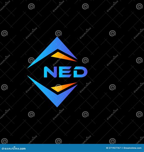 NED Abstract Technology Logo Design on Black Background. NED Creative ...