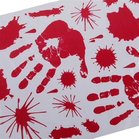 Halloween Bloody Handprint Window Glass Mirror Cling Sticker Horror Decor - Price - 2.40 Euro ...