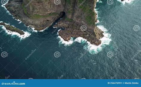 Aerial Drone View of Cliffs in Kalsoy Island, Faroe Islands. Stock Video - Video of summer ...