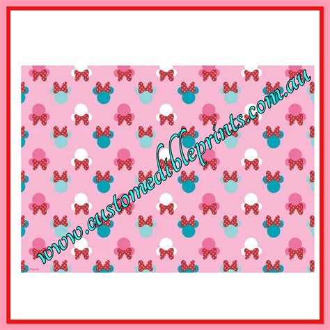 MINNIE MOUSE - PATTERN SHEET A4 EDIBLE IMAGE | CUSTOM EDIBLE PRINTS