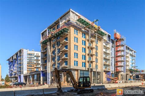 an excavator in front of a building under construction