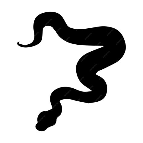 Premium Vector | Snake silhouette black isolated with white background