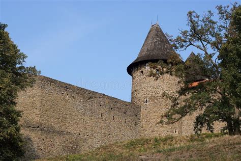 Medieval castle stone wall stock photo. Image of romantic - 155793830