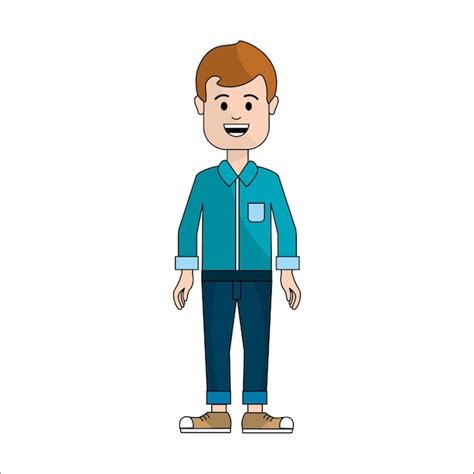 Premium Vector | People, man with casual cloth avatar icon