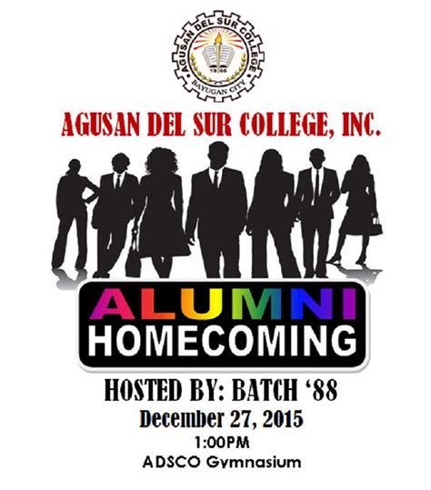 ALUMNI HOMECOMING 2015 – AGUSAN DEL SUR COLLEGE