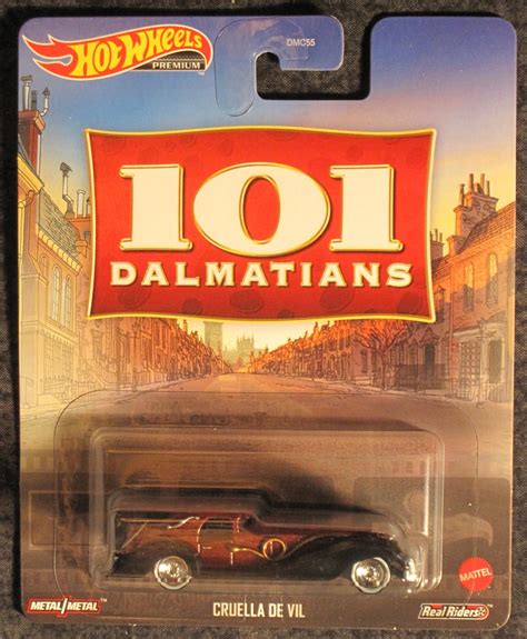 Hot Wheels - Disney 101 Dalmatians Cruella De Vil's Panther De Ville Car Die-Cast Vehicle #HOT-55C13