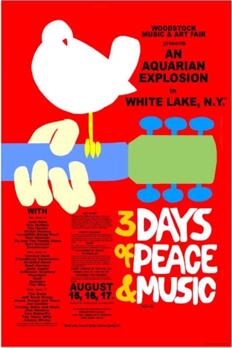 WOODSTOCK 1969 Concert POSTER by POSTERALLEY on Etsy