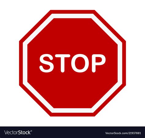 Stop sign icon Royalty Free Vector Image - VectorStock