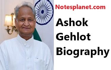 Ashok Gehlot Biography - NotesPlanet