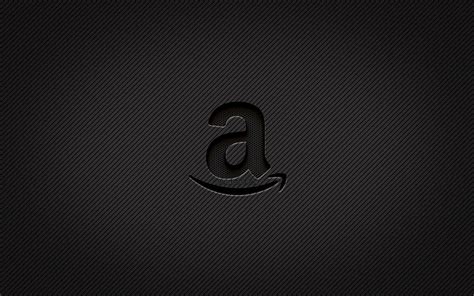 Amazon carbon logo, , grunge art, carbon background, creative, Amazon ...