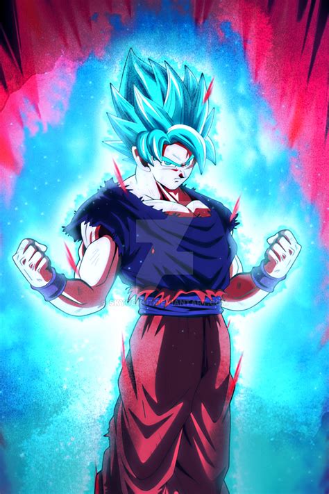Goku Super Saiyan Blue Kaioken by SkyGoku7 on DeviantArt