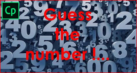 Guess the right number ! - eLearning