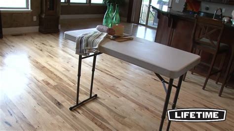 Lifetime 4 Ft Adjustable Folding Table (Model 80161) - YouTube