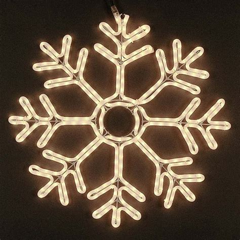 Novelty Lights Christmas Snowflake Incandescent Rope Light Sculpture ...