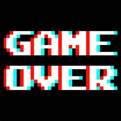 8 Bit Game Over Glitch Effect Sticker by Chocolate1000 | Pixel art pattern, Pixel art, Pixel art ...