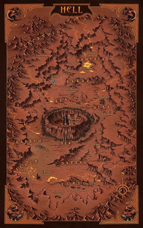 Hell - Commission for Gun Metal Games © M.PLASSE 2016 map cartography ...