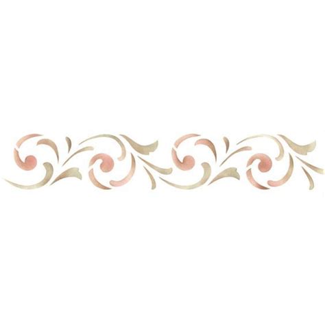 Border Stencils | Simple Scroll Border Stencil | Royal Design Studio Wall Stencil Border ...