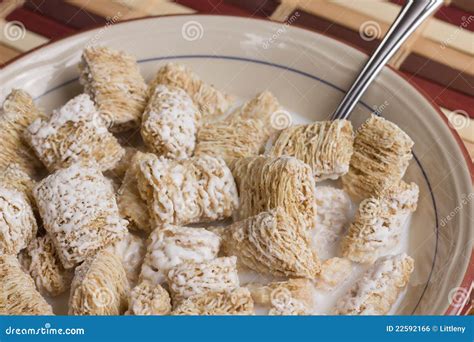 Frosted Wheat Cereal in Bowl Stock Photo - Image of white, morning: 22592166