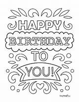 Happy Birthday Coloring Pages – 30 Printable  Easy sketch template