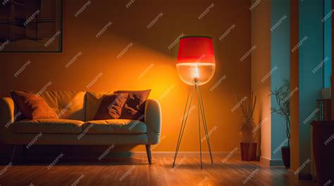 Premium AI Image | Floor lamp in living room Idea for interior design Generative Ai