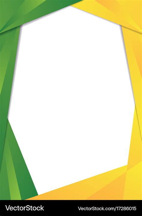 Green and yellow triangle frame border Royalty Free Vector