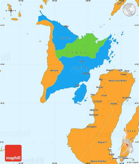 Political Simple Map of Region 6