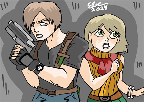 Leon and Ashley by 80sFanSinceDayOne on DeviantArt