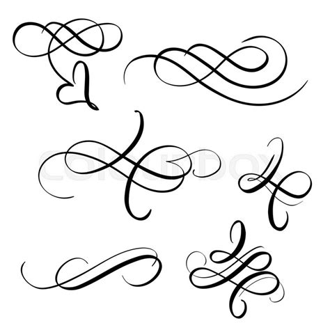 Set of vintage decorative flourish for ... | Stock vector | Colourbox