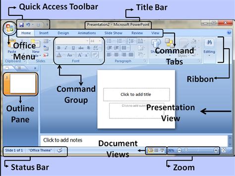 Microsoft Office: Microsoft PowerPoint 2007 Environment