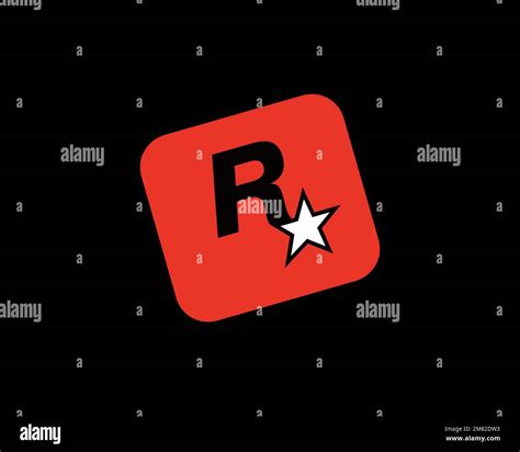 Rockstar Toronto, Rotated Logo, Black Background Stock Photo - Alamy